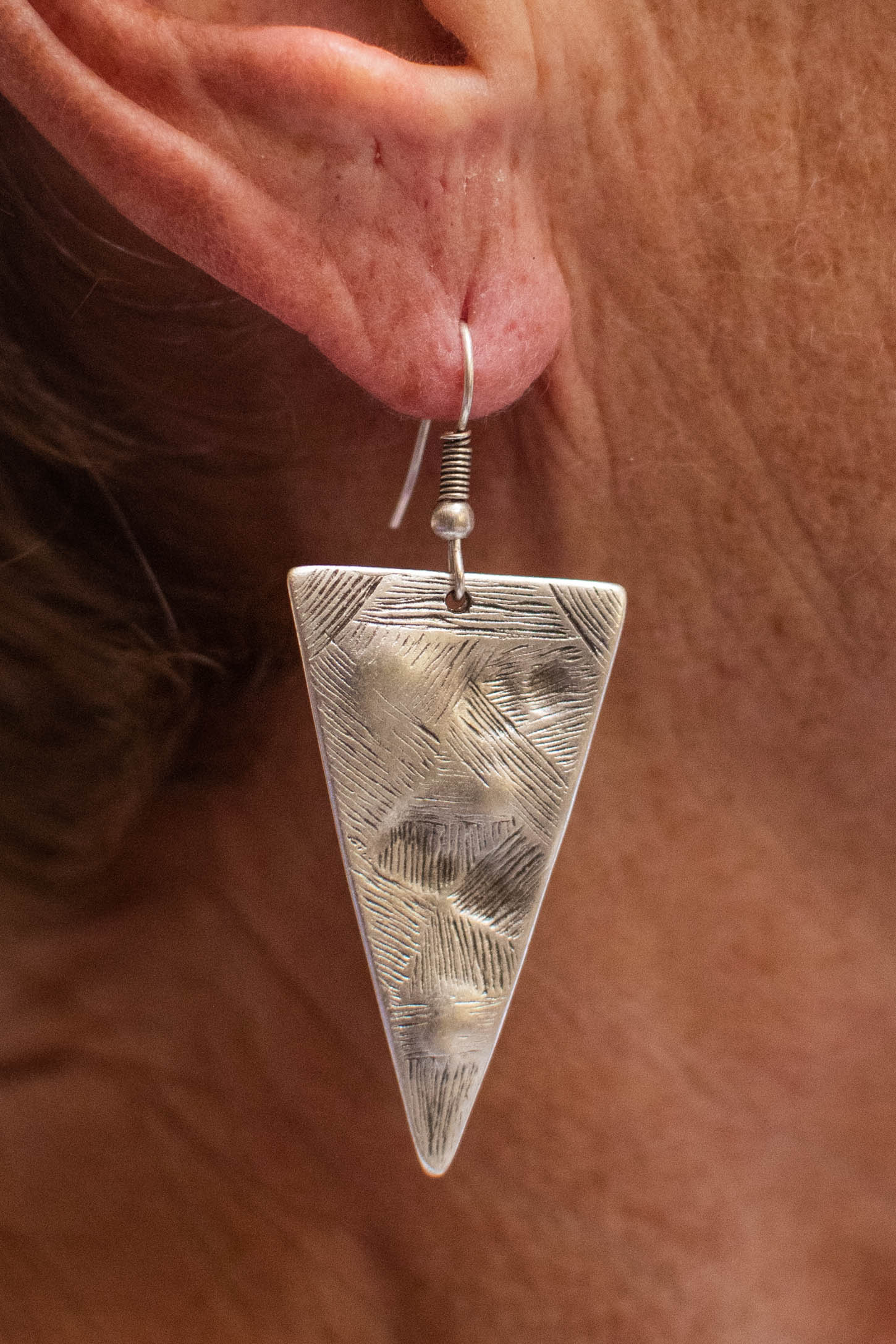 Triangle Power Zamak Earrings