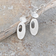 Zamak Mod Oval Earrings