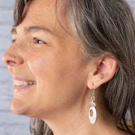 Zamak Mod Oval Earrings