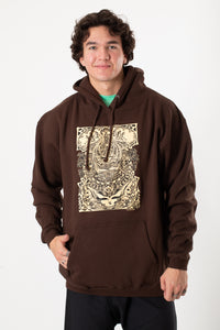 Matt is wearing size XL Grateful Dead hoodie