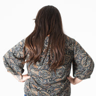 Anjali Sari Inspired Peasant Top