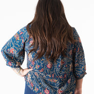 Anjali Sari Inspired Peasant Top