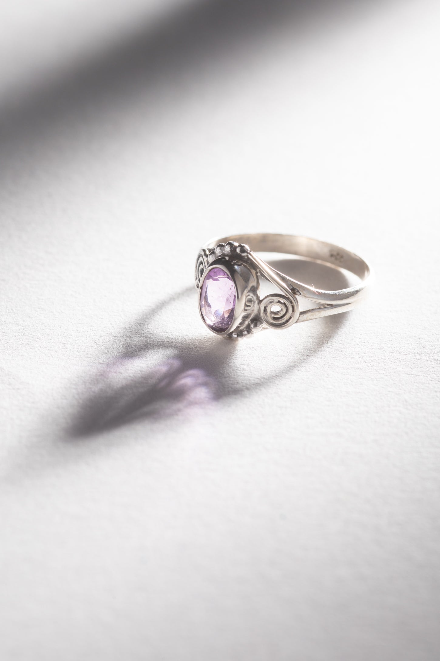 Ariana Faceted Amethyst Ring