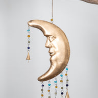 Beaded Moon Iron Bell Hanger