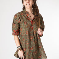 Bella Block Print Kurta Tunic