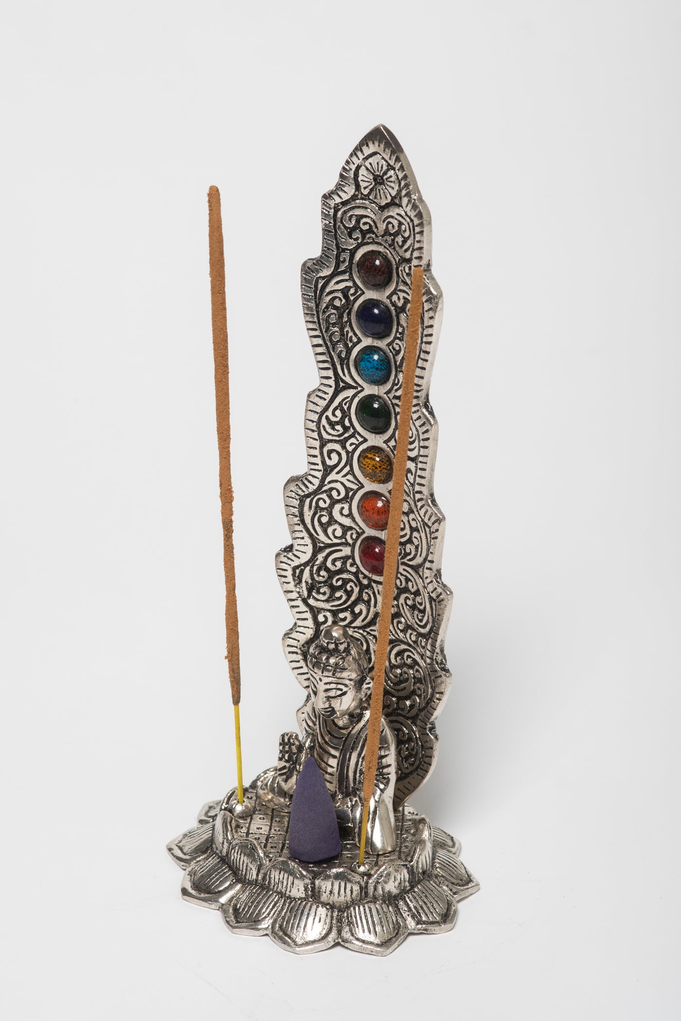 Buddha On Lotus Incense Burner