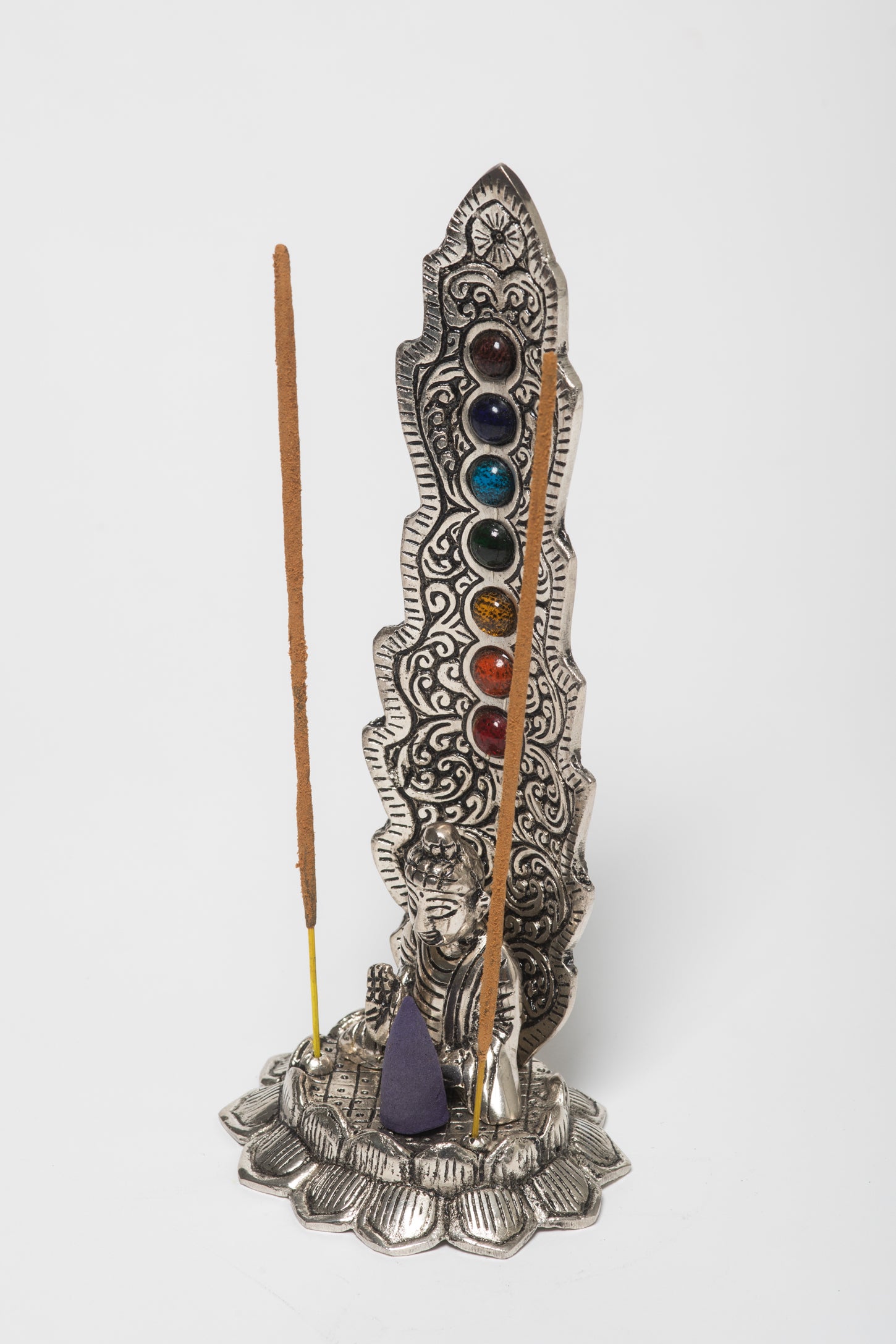 Buddha On Lotus Incense Burner