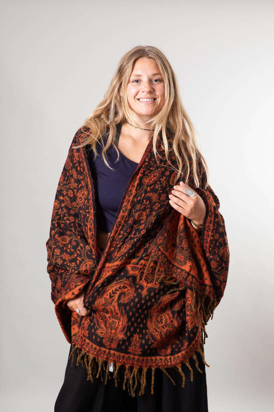 Buta Paisley Blanket Shawl