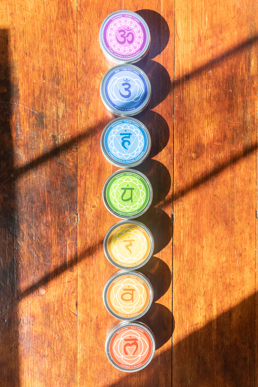 Chakra Travel Tin Candle