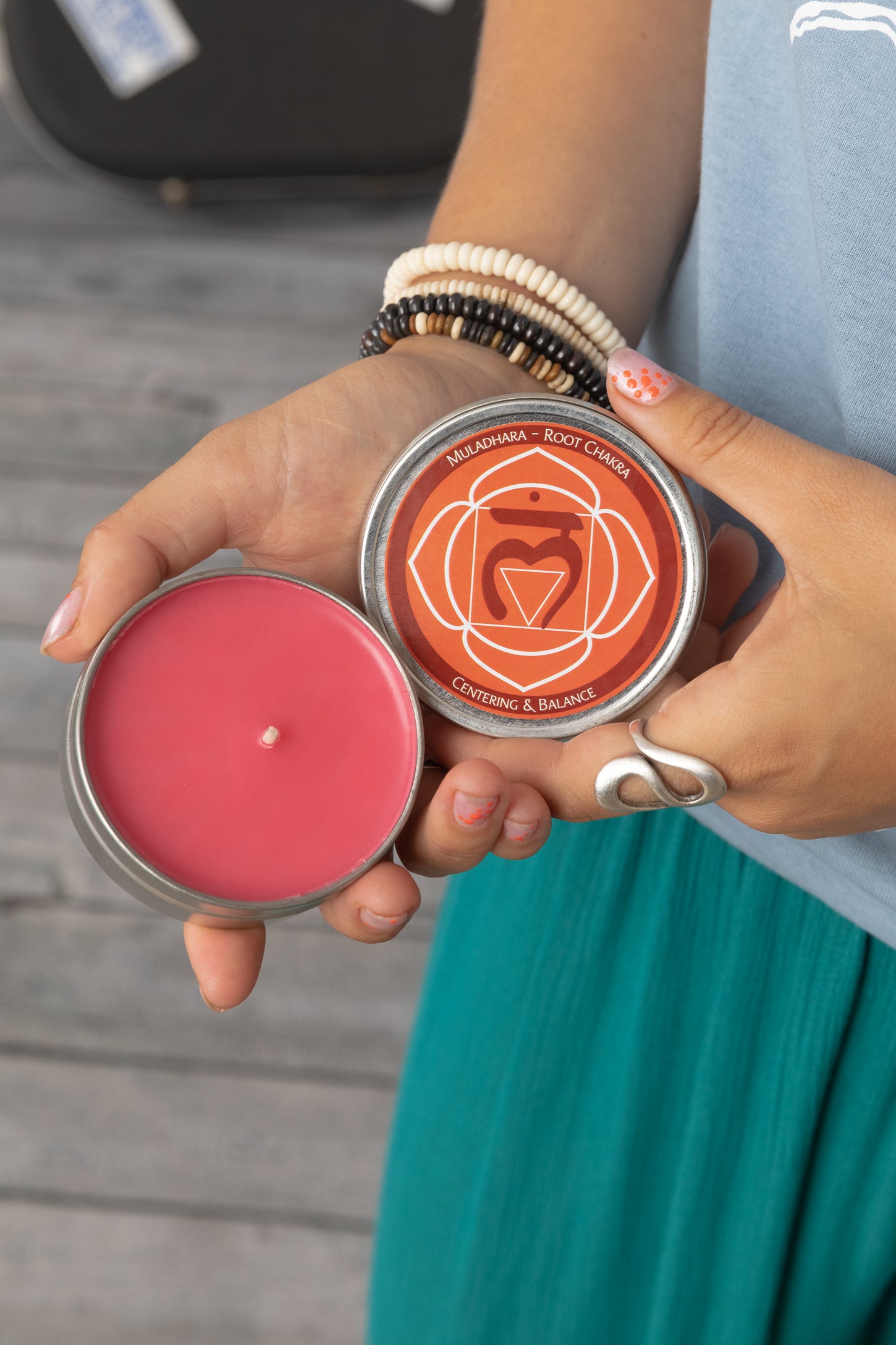Chakra Travel Tin Candle
