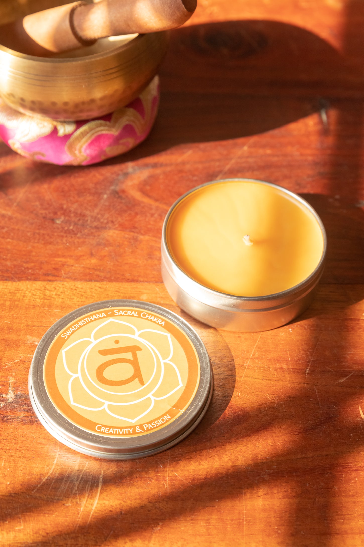 Chakra Travel Tin Candle