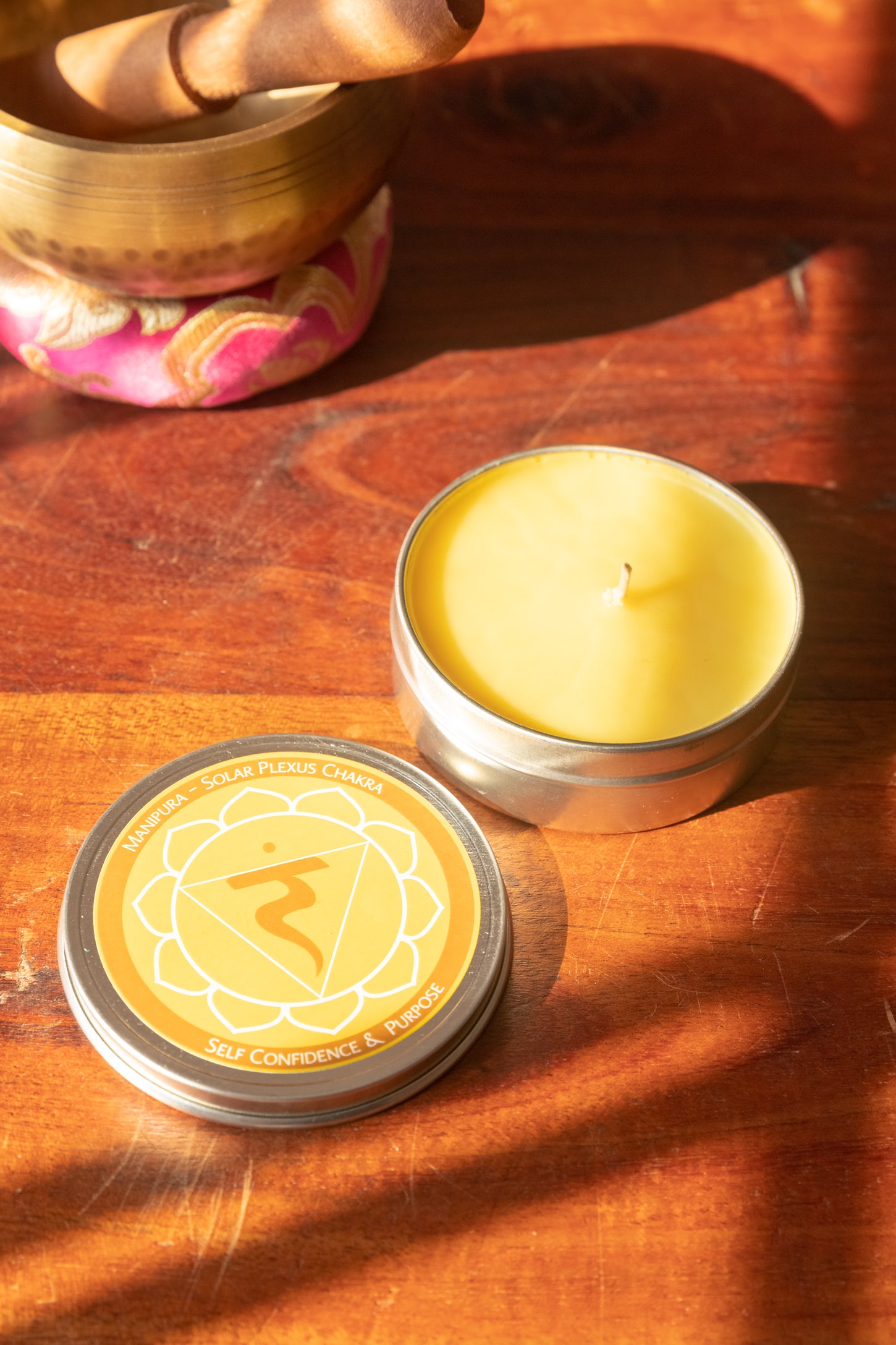 Chakra Travel Tin Candle