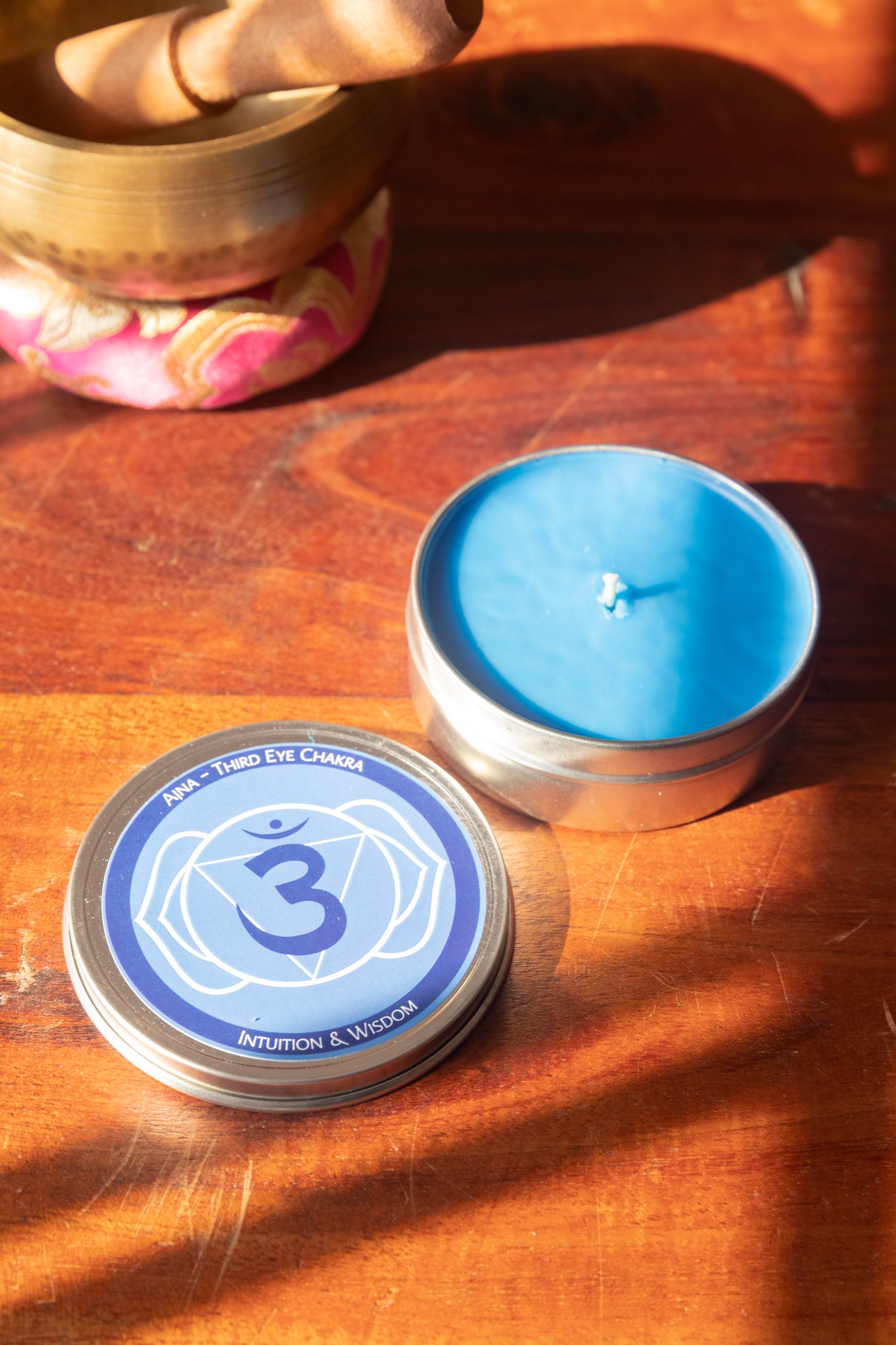 Chakra Travel Tin Candle