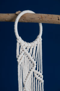 Crochet plant hanger in zig zag