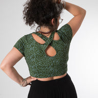 Cross Back Kyra Printed Crop Top