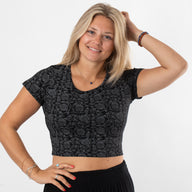 Cross Back Kyra Printed Crop Top