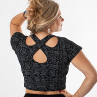 Cross Back Kyra Printed Crop Top