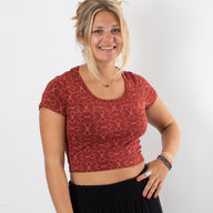 Cross Back Kyra Printed Crop Top
