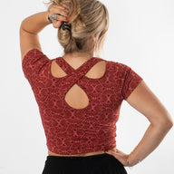 Cross Back Kyra Printed Crop Top