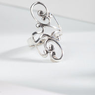 Double Curl Sterling Ring