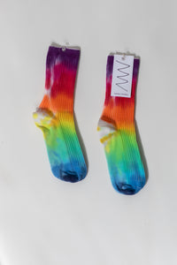 Tie Dye Dress Socks in Indigo