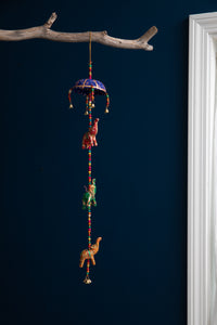 Elephant mobile in blue