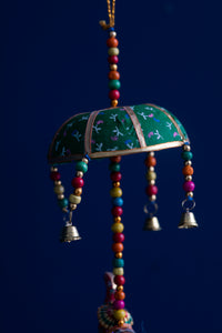Elephant mobile in green