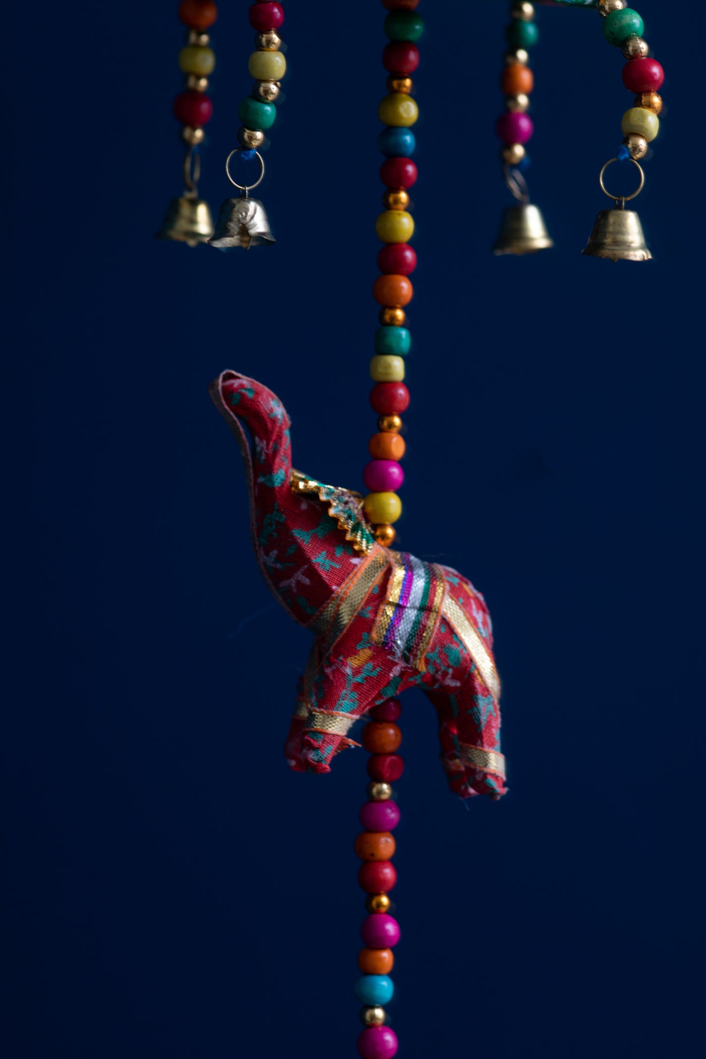Elephant mobile in green
