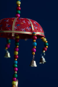 Elephant mobile in red