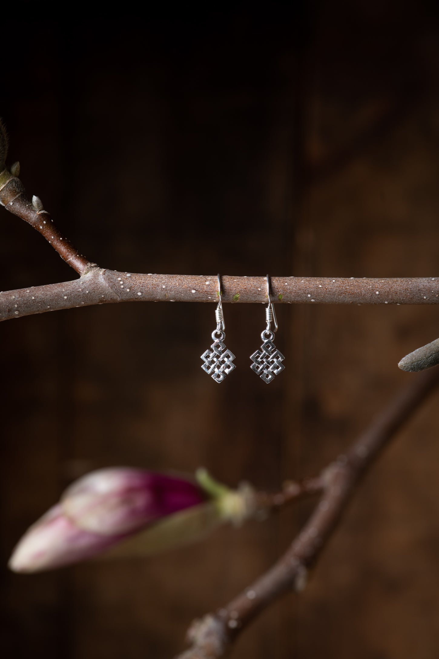 Endless Knot Sterling Earrings