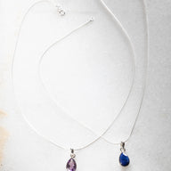 Faceted Teardrop Gem Necklace