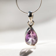 Faceted Teardrop Gem Necklace