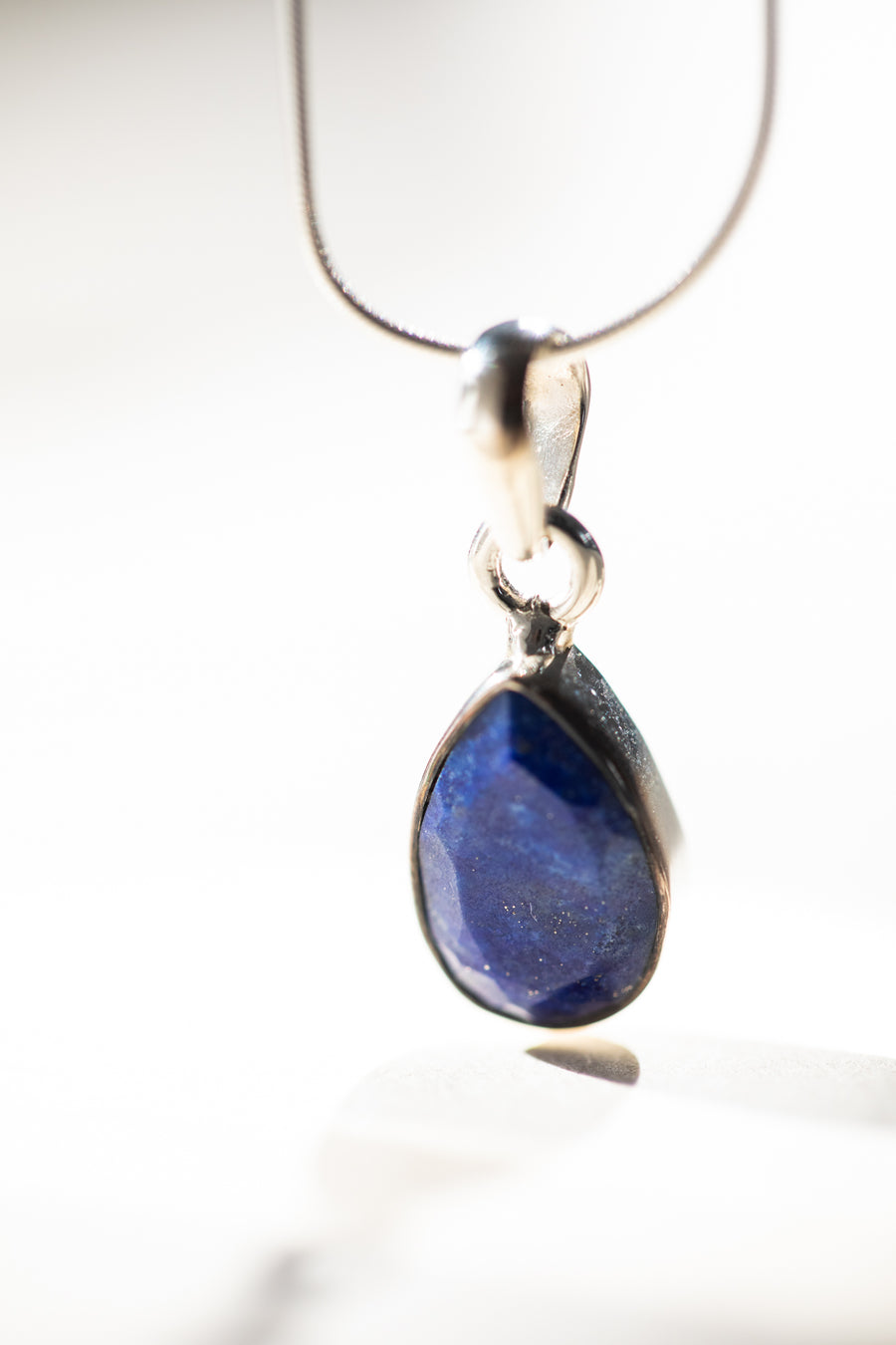 Faceted Teardrop Gem Necklace