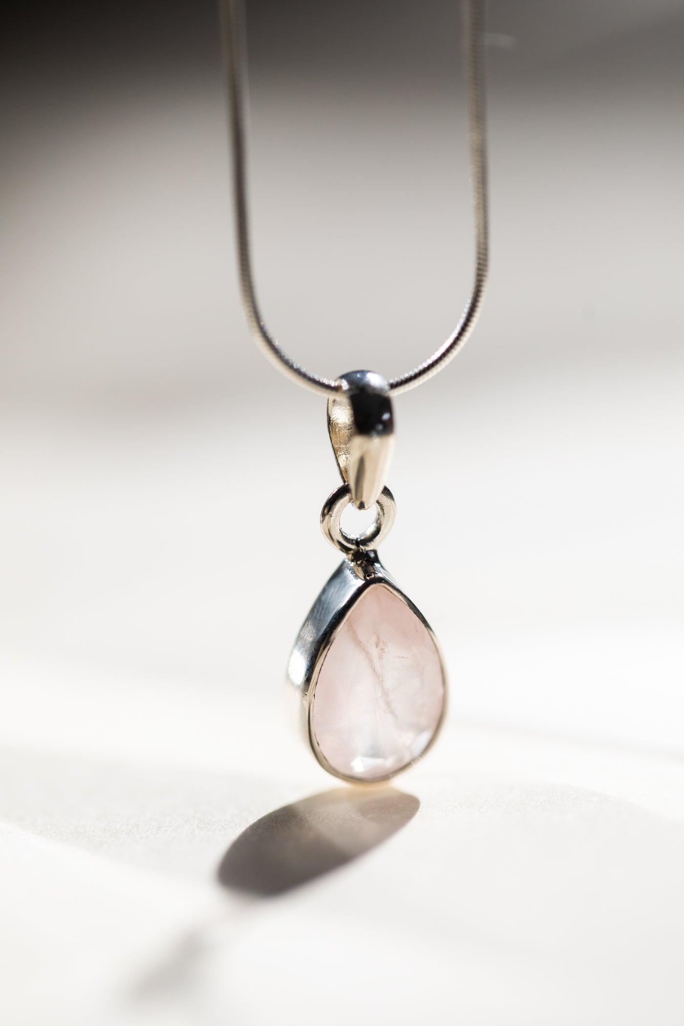 Faceted Teardrop Gem Necklace
