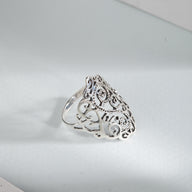 Fancy Curl Sterling Ring