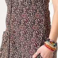 Flora Cap Sleeve Button Maxi Dress