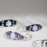 Floral Inlay Alpaca Bracelet