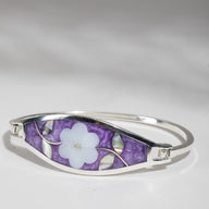 Floral Inlay Alpaca Bracelet