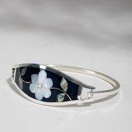 Floral Inlay Alpaca Bracelet