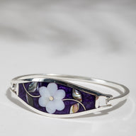 Floral Inlay Alpaca Bracelet