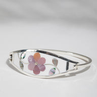 Floral Inlay Alpaca Bracelet