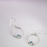 Full Circle Faceted Gemstone Earrings