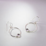 Full Circle Faceted Gemstone Earrings