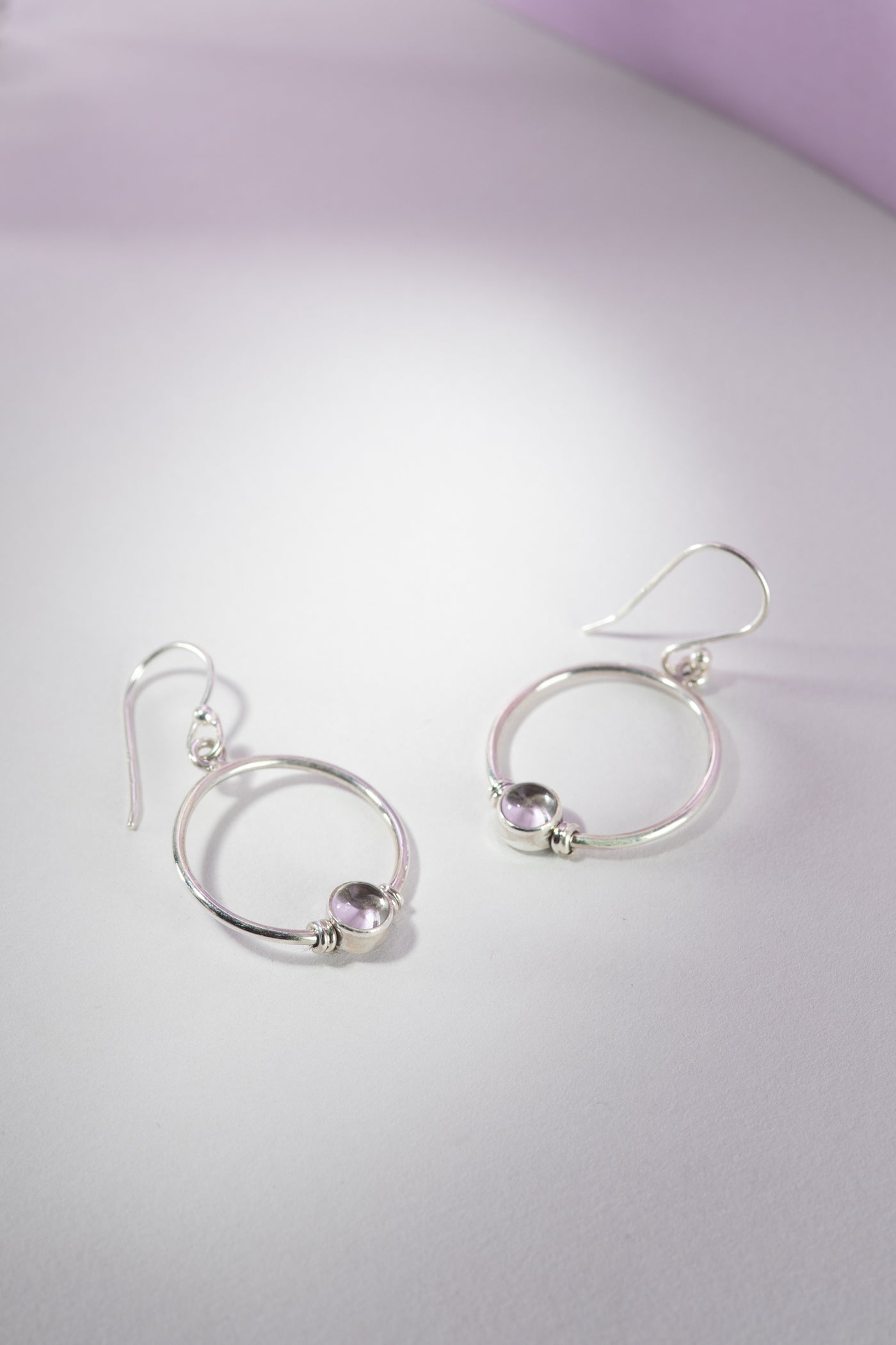 Full Circle Faceted Gemstone Earrings