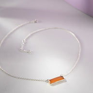 Gemstone Bar Pendant Necklace