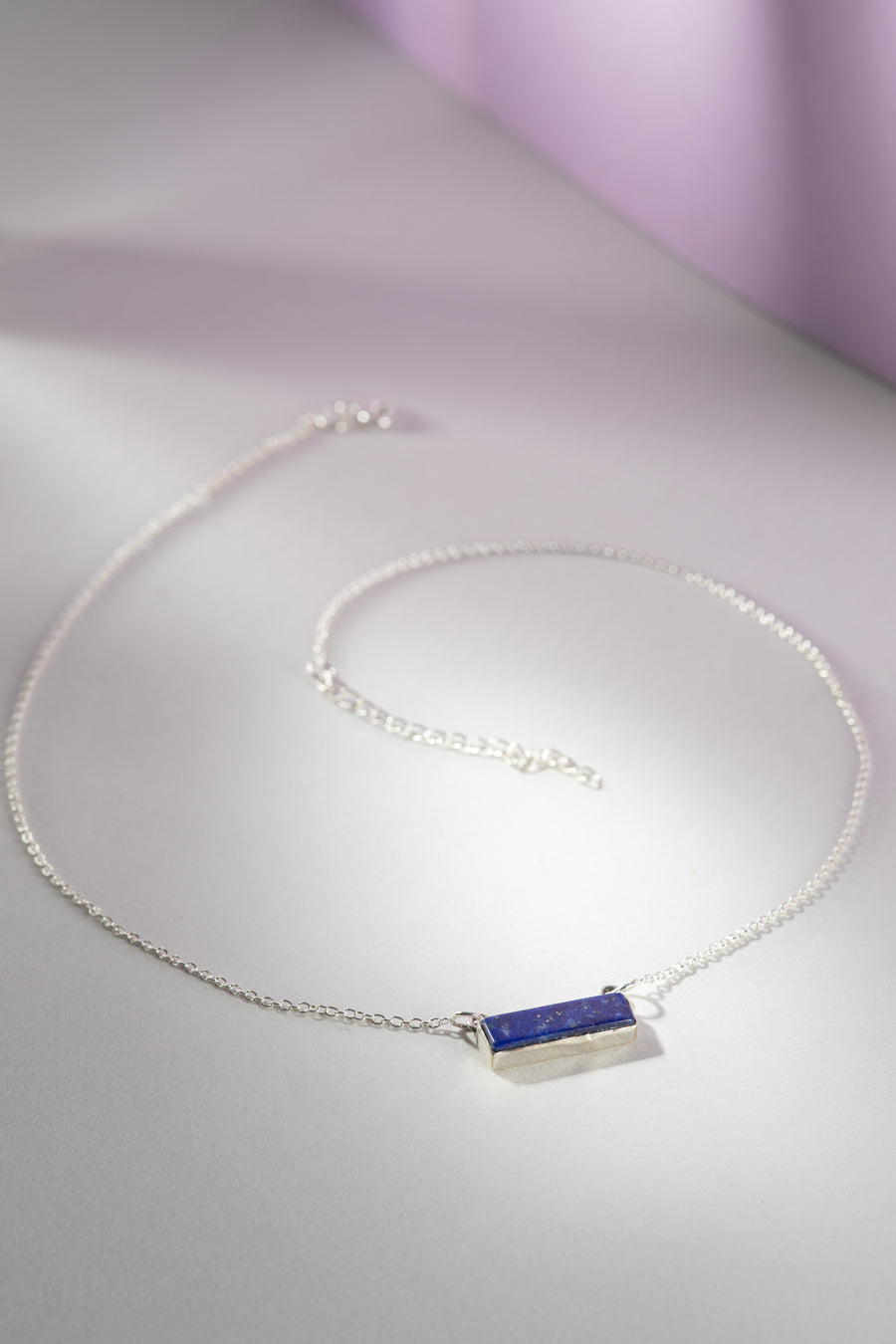 Gemstone Bar Pendant Necklace