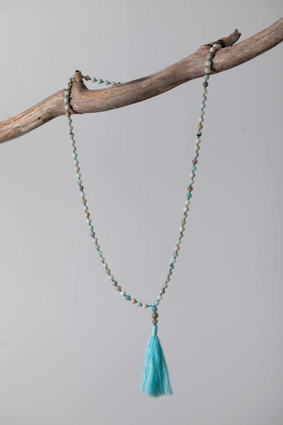 Zen Hand Knotted Beaded Gemstone Necklace