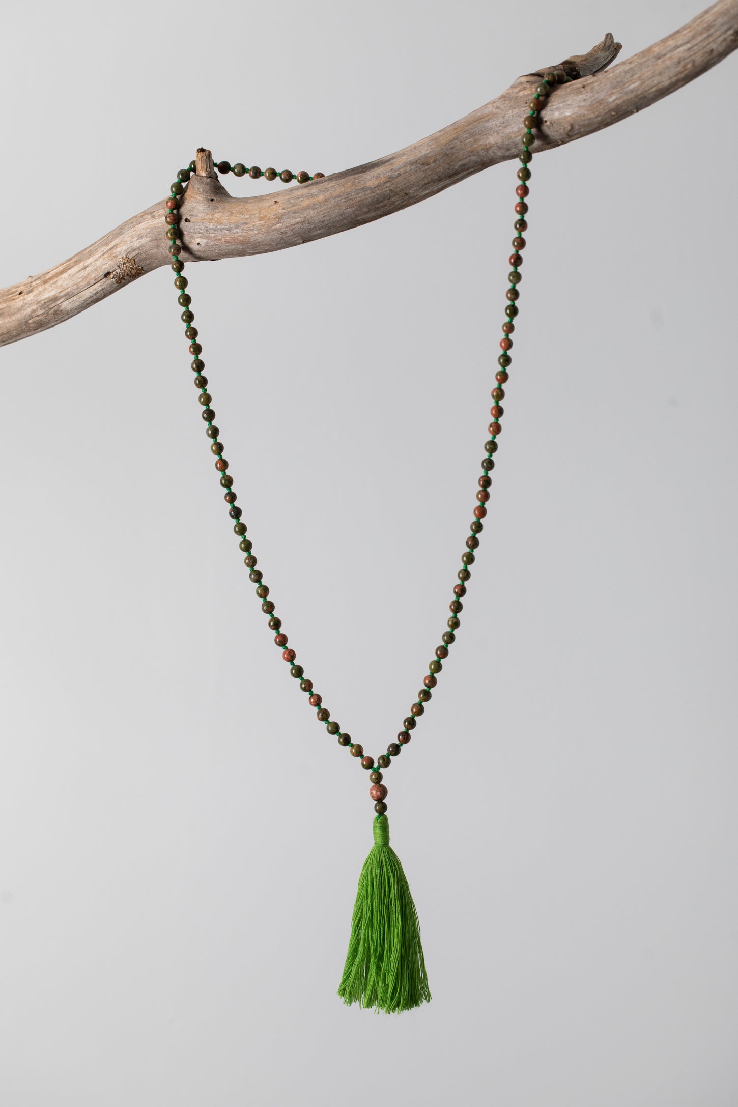 Zen Hand Knotted Beaded Gemstone Necklace