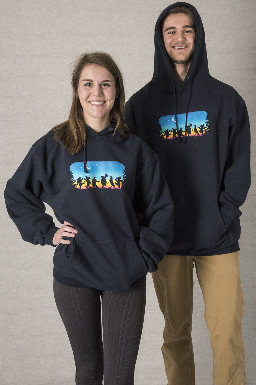 Erica is wearing a size M Grateful Dead hoodie