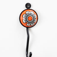 Hand Painted Round Ceramic Tile Hook